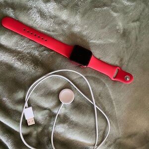 Apple Watch with Red Band